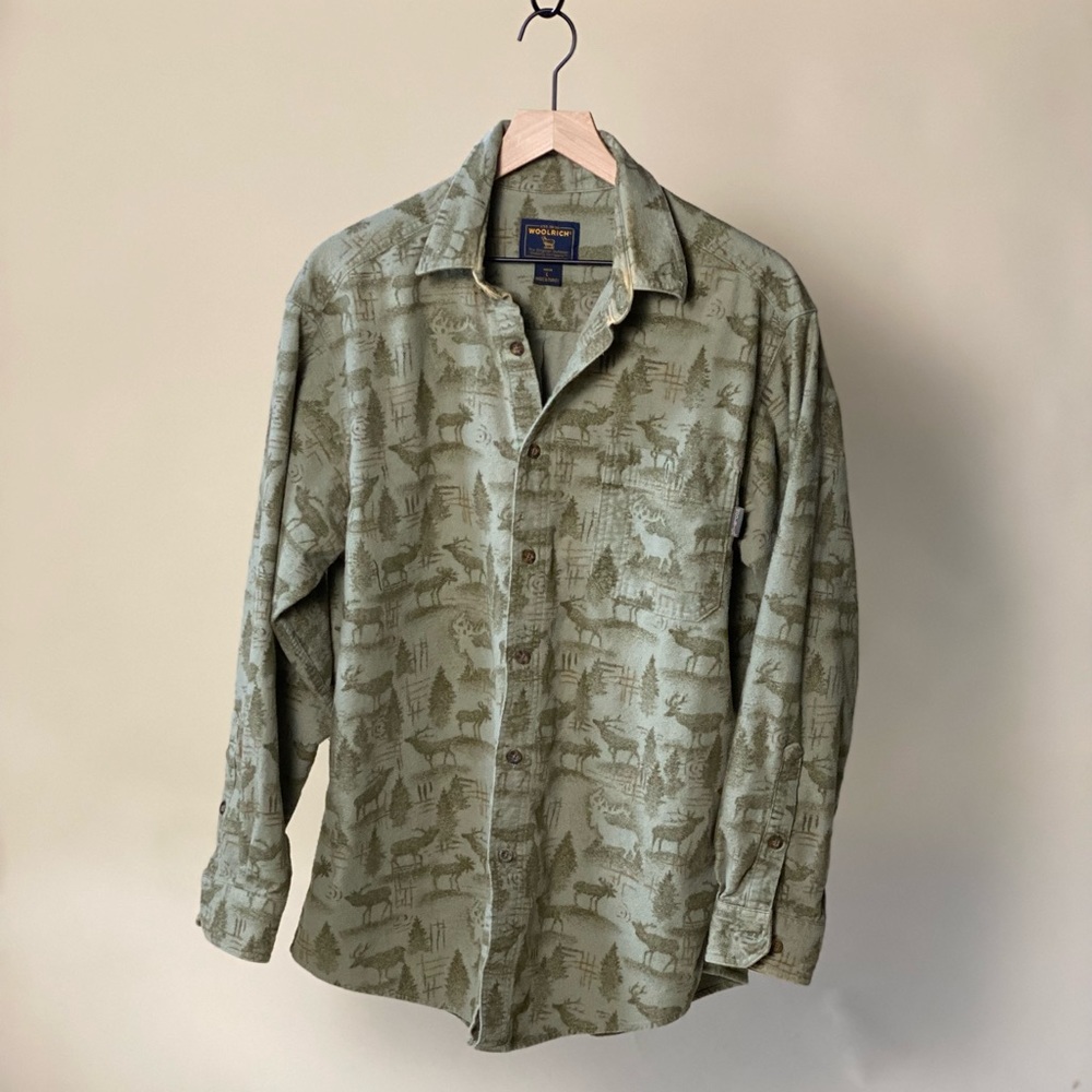COPY - Vintage Woolrich Elk print button down flannel